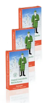 Produktbild von Crottendorfer - 3er Set Räucherkerzen Zimtapfel - Inhalt jeweils 24 Stück, Größe M (Standard)