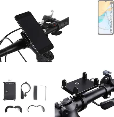 Produktbild von K-S-Trade Handyhalterung für das Fahrrad kompatibel mit ZTE Blade V50 Design 5G Halter Lenkstange Fahrradhalterung Motorrad Bike Mount Befestigung