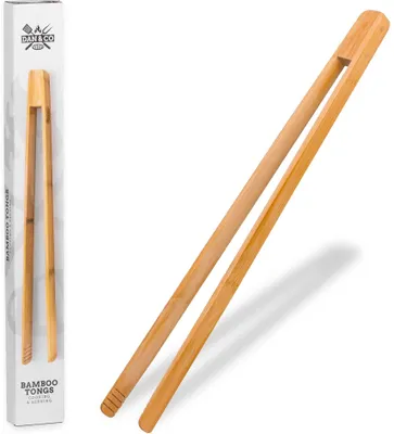 Immagine prodotto di Pinze lunghe in legno per cucinare e barbecue, 45 cm