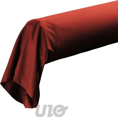 Image de Taies de Traversin - Douceur d'Intérieur - Percale - Percale de Coton 78fils - 185 x 85 cm - rouge