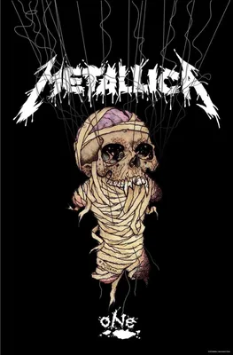 Produktbild von Metallica - Poster "One", Stoff RO2893 (Einheitsgröße) (Schwarz/Braun/Weiß)