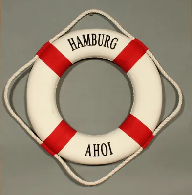 Produktbild von Rettungsring Deko 35cm rot Hamburg Ahoi maritimer Ring