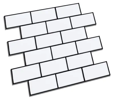 Fliesenaufkleber 30x30 cm, 10 Stück, PVC, glänzend, wasserdicht