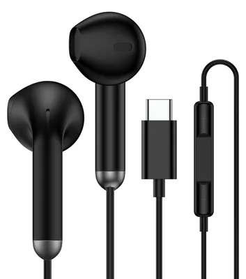 Produktbild von Kopfhörer mit Kabel USB C In Ear Kopfhörer USB C Headset mit Mikrofon Ohrhörer für Galaxy S25 Ultra S24 S23 S22 S21 A17 5G A16 A36 A56 A55 Schwarz