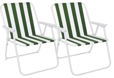 Image de 2'er set chaise de camping tissu Oxfort métal différentes couleurs