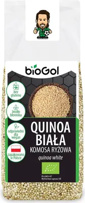 Zdjęcie produktu dla QUINOA BIAŁA (KOMOSA RYŻOWA) BEZGLUTENOWA250 g - BIOGOL