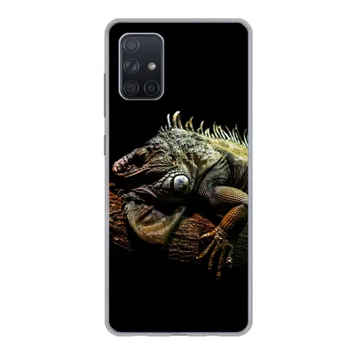Produktbild von MuchoWow® Handyhülle Schutzhülle Hülle für Samsung Galaxy A51 Tier - Zweig - Schwarz Silikon Softcase Handy Hülle - Schutzabdeckung