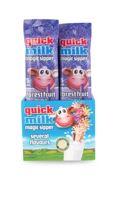 Produktbild von QUICK MILK - Forest Fruit -Trinkhalme mit Waldfruchtgeschmack - 30 g