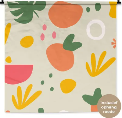 Produktbild von MuchoWow® Wandteppich Wandbehang Obst - Sommer - Design 90x90 cm Tapisserie Dekoration Wandtuch - Wandaufhänger