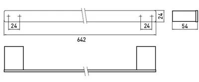 Produktbild von EMCO Badetuchhalter loft 00160 600 mm chr
