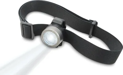 Produktbild von TROIKA ECO RUN PRO, Stirnband-Taschenlampe, Grau, Aluminium, Silikon, LED, 1 Lampen, Blinkender Modus