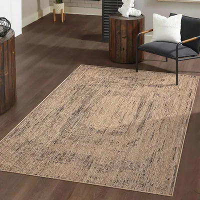 Produktbild von TT Home Waschbarer In-& Outdoorteppich Wetterfest Garten Terrasse Esszimmer Boho Muster Unicolor Meliert Moderner Style Größe 240x340 cm