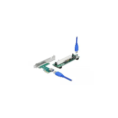 Produktbild von DeLOCK Riser Karte PCI Express x1 zu 1 x PCI 32 Bit Slot mit 60 cm Kabel, PCIe, PCI, China, Windows 10, Windows 8.1, Windows Server 2019, 1 Stück(e)
