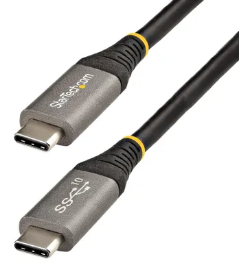 Produktbild von StarTech.com USB31CCV50CM USB-C Kabel 50cm – USB 3.2 Gen 2 10Gbit/s, 100W Power Delivery, 8K 60Hz, Thunderbolt-kompatibel