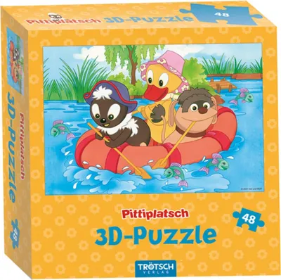 Produktbild von 3D-Puzzle Pitti Boot 15 x 15 cm, 48 Teile Puzzle: 25 x 17,5 cm