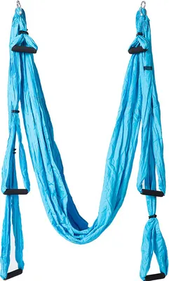 Produktbild von Yoga Schaukel Hängematte Trapez Sling Aeria Home Gym Anti-Schwerkraft Inversion Fitness (Blau)