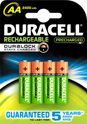 Produktbild von DURACELL - WIEDERAUFLADBARE BATTERIE HR6 AA 2500 mAh 4 EINHEIT
