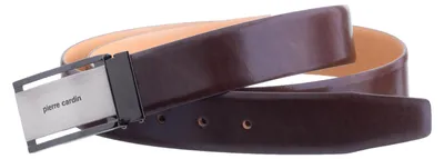 Image de Ceinture en cuir homme Pierre Cardin Brun foncé 85 cm