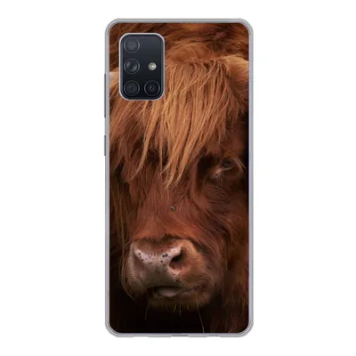 Produktbild von MuchoWow® Handyhülle Schutzhülle Hülle für Samsung Galaxy A51 Schottischer Highlander - Orange - Tiere Silikon Softcase Handy Hülle - Schutzabdeckung