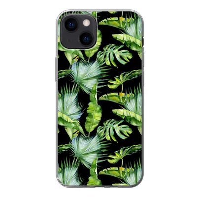 Produktbild von MuchoWow® Handyhülle Schutzhülle Hülle für iPhone 13 Palmwedel - Tropisch - Muster Silikon Softcase Handy Hülle - Karteninhaber