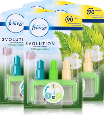 Produktbild von Febreze 3Volution Duftstecker Nachfüllflakon Frühlingserwachen 20ml (4er Pack)