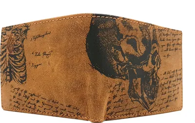 Produktbild von Jockey Club echt Leder Geldbörse Hunterleder Portemonnaie Totenkopf Schädel Skull mit RFID Schutz