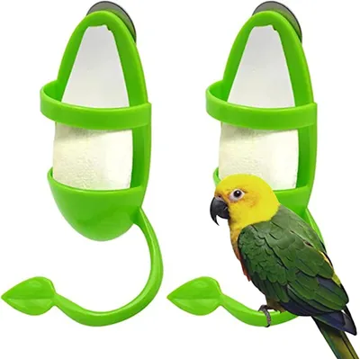 Productafbeelding van Vogelvoer Houders - Voer Station - Vogels Voeren - Bevestigingsbeugel Ontwerp - 2 Stuks - Groen