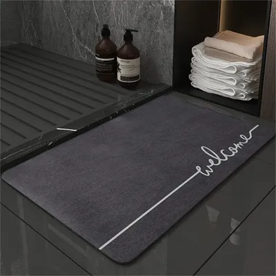 Produktbild von Badematte Badteppich rutschfeste Badematten, Badteppich, Höhe 3.5 mm