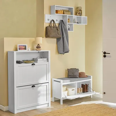 Produktbild von Sitzbank mit Kissen für Wohn- und Schlafzimmer mit Sitzgelegenheit und Aufbewahrungskiste