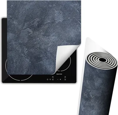 Produktbild von Herdabdeckplatte 60x52 cm Glaskeramikfeld Abdeckung Anti Rutsch Matte Aufrollbar, Schiefer