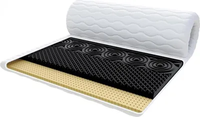 Produktbild von Topper 100x200 cm Matratzenauflage NERO mit Latex Matratzenschoner H3 mit waschbarem Premium Bezug