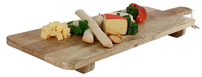 Produktbild von XL Holz-Servierbrett 100x28cm Holzplatte Servierplatte Buffetbrett Schneidebrett