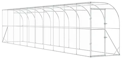 Imagen del producto de vidaXL Gallinero de pared, color plateado, 600 x 150 x 215 cm
