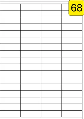 Produktbild von 680 Etiketten / 10 Blatt DIN A4 / Größe: 52,5x16,9