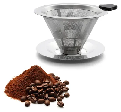 Productafbeelding van RVS herbruikbaar koffiefilter - Herbruikbare koffiefilterinzet - Geschikt voor kantoor en thuisgebruik