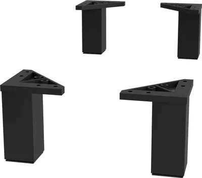 Obrázok produktu pre Salgar sada 4 nožičiek MATT BLACK Hauteur 100 mm