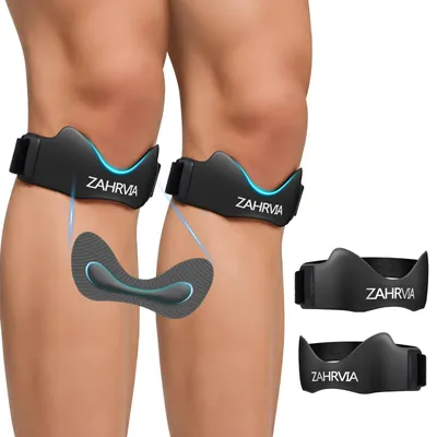 Immagine prodotto di Fascia per il ginocchio con supporto per la rotula, confezione da 2 pezzi, ideale per sport e fitness