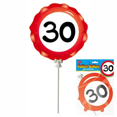 Produktbild von 3 tlg. Folien-Ballon 30 selbstaufblasend Kunstsoff 18 cm Partydekoration Geburtstag