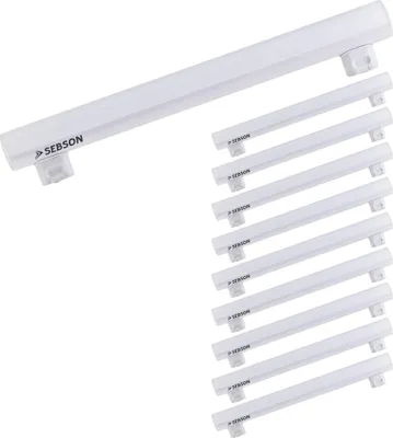 Produktbild von S14S LED Lampe 30cm, 10x Linienlampe warmweiß 4W (35W) 400lm Leuchtmittel SEBSON