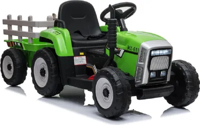 Produktbild von Kinderfahrzeug - Elektro Auto Traktor mit Anhänger - 12V7A Akku,2 Motoren