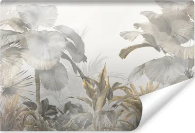 Produktbild von Muralo Selbstklebende Fototapete tropische PFLANZEN Bäume Natur Retro Stil Br. 405cm x Hö. 270cm