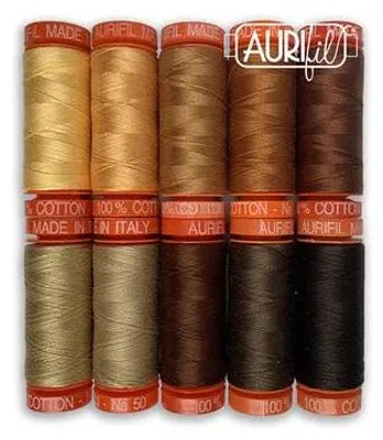 Nähgarn-Set, 10 Spulen, 100% Baumwolle, 50wt, Handstickerei, Quilten