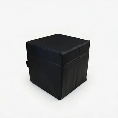 Produktbild von Sitzwürfel Kunstleder 40x40x40 cm Schwarz