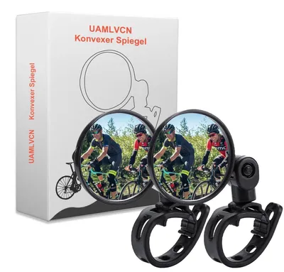 Produktbild von Fahrradspiegel 2 Stück 360° drehbar klappbar für Lenker 15-35mm E-Bike Mountainbike Rennrad Roller