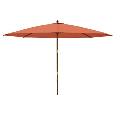 Produktbild von Langlebige Sonnenschirm mit Holzmast Terrakotta 400x273cm - Möbel625500 - Sonnenschirme