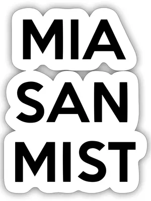 Produktbild von Spreadshirt Mia San Mist Anti Bayern Fußball Statement Fußball Fan Sticker Aufkleber, 10 x 10 cm, Mattweiß