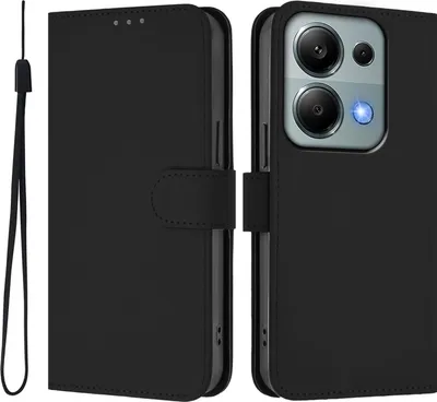 Zdjęcie produktu dla Etui do Xiaomi Redmi Note 13 Pro - Etui portfelowe Phonesta Soft Skin paskiem - Czarne