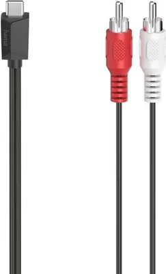 Zdjęcie produktu dla Hama 00200730, RCA, Męska, USB, Męska, 1,5 m, Czarny