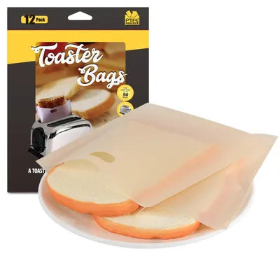 Toastertaschen, antihaftbeschichtet, 12 Stück, wiederverwendbar, 260 °C