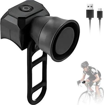 Zdjęcie produktu dla Dzwonek elektryczny do roweru, 120 dB - 5 dźwięków - Ładowany przez USB